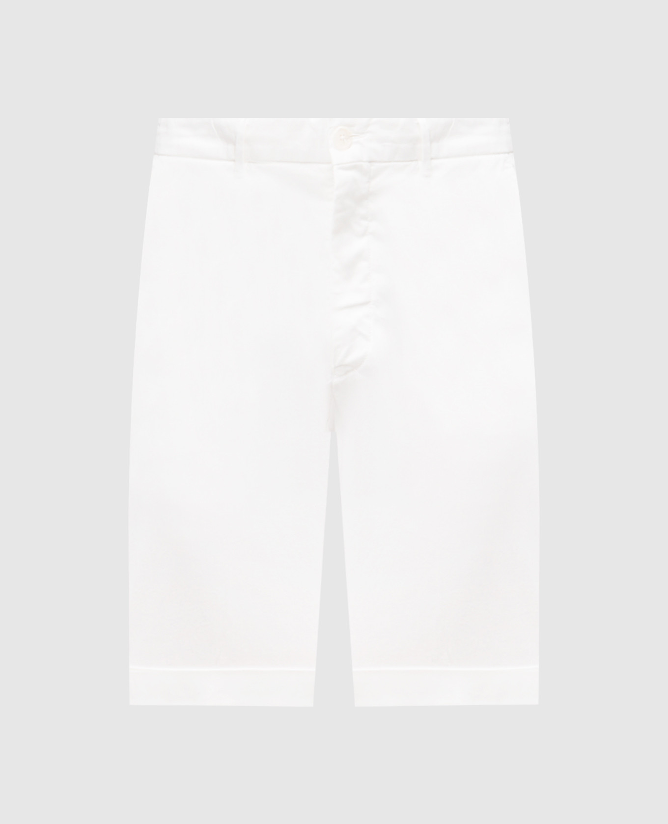 

Белые шорты с отворотами, Белый, Шорты