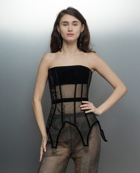 Santa Brands Чорний корсет-баска Paris CORSETBASQUE