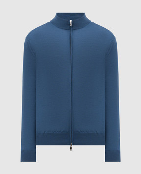 Cashmere&Whiskey Синий кардиган из шерсти мериноса 97396