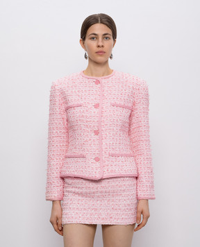 Rowen Rose Розовый твидовый жакет JCKRR402