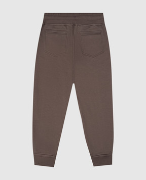 Brunello Cucinelli Детские коричневые джогеры BW863E349C