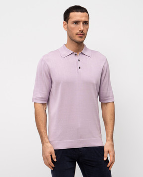 ISAIA Фіолетове поло із шовку MG8262Y0470