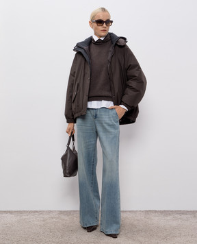 Brunello Cucinelli Коричнева пухова куртка MG5017852