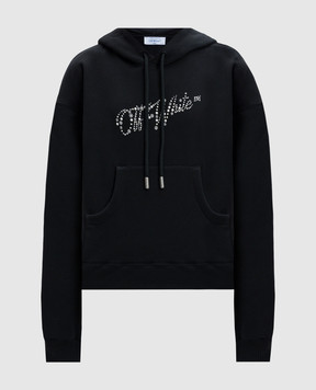 Off-White Черные худи Stars с бусинами OWBB058F24FLE002