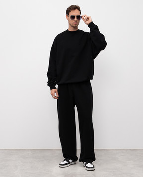 Vetements Черные спортивные брюки с вышивкой логотипа UH76SP100Bm