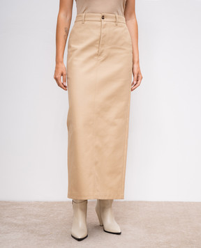 WARDROBE.NYC Бежева спідниця міді W2109R16