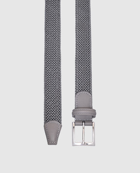 Kiton Сірий ремінь з плетінням USC3688N01154