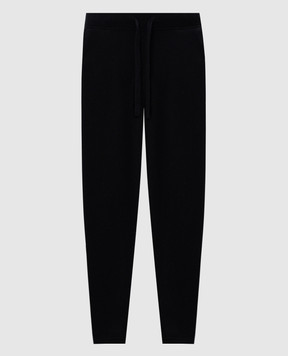 Allude Черные спортивные брюки из шерсти и кашемира 2353701190AL