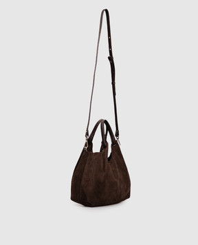 Gianni Chiarini Коричнева замшева сумка-тоут Dua BS9779CMPL