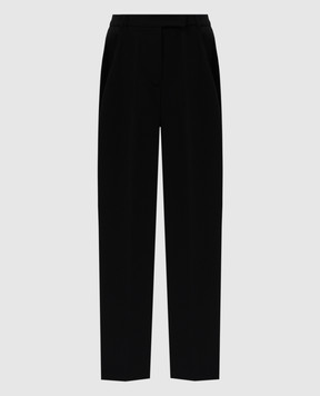 Max Mara Чорні штани EGUALE з защипами EGUALE