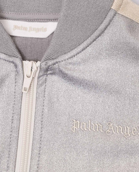 Palm Angels Дитяча сіра спортивна куртка з логотипом PGBD002F24FAB003412