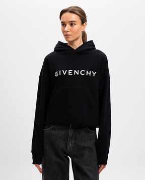 Givenchy Черные худи с принтом логотипа BWJ03M3YAC