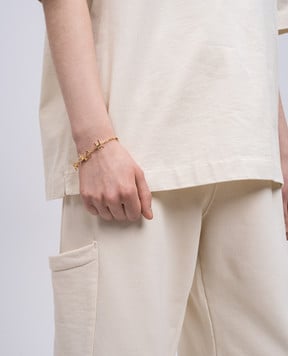 Off-White Золотой браслет Barbed Wire OWOA12PS25MET001