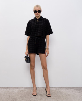 AMIRI Черные шорты в монограммы шаблон AWJYSH1014
