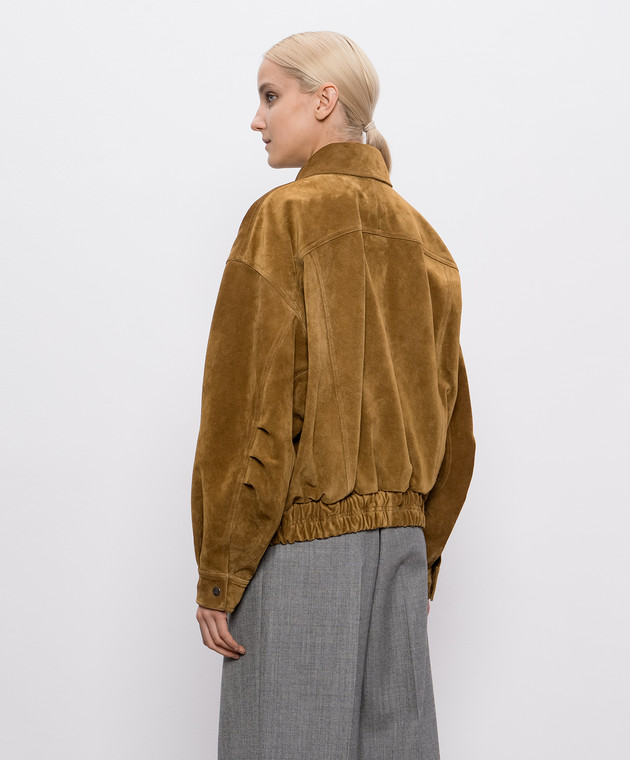 Saint Laurent - Коричневая замшевая куртка 824387YCSG2 купить в Symbol
