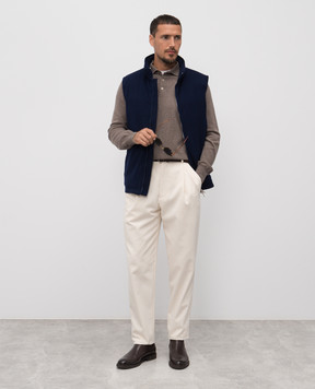 Brunello Cucinelli Коричневое поло из кашемира M2200295