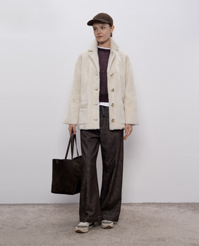 Brunello Cucinelli Біла футболка з емблемою M0T81VD110
