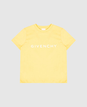 Givenchy Детская желтая футболка с принтом логотипа H3071845