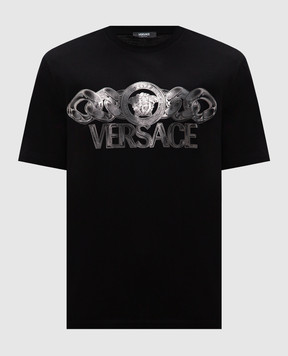Versace Черная футболка Medusa On Chain 10133021A13405