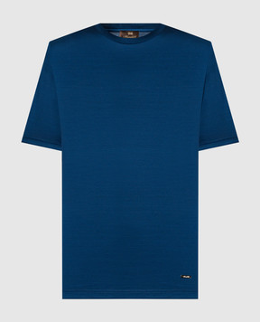 Enrico Mandelli Синяя футболка с логотипом A8K1175382