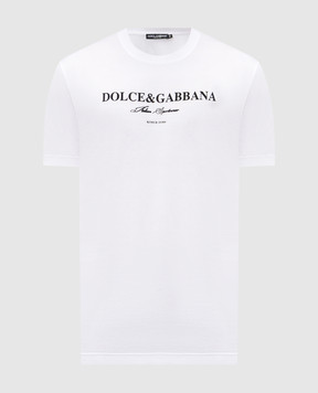 Dolce&Gabbana Белая футболка с принтом логотипа G8RN8TG7O9Y