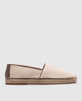 Brunello Cucinelli Бежевые эспадрильи из рафии MZUOAJQ726