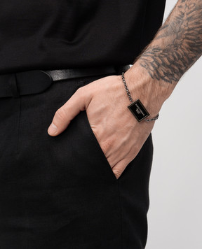 Dolce&Gabbana Сріблястий браслет з логотипом WBR1D1W1111