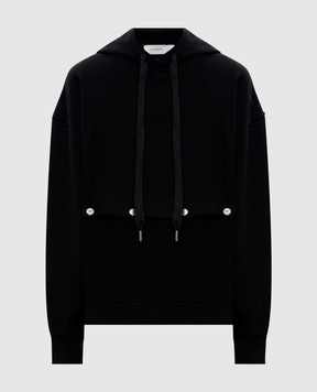 Max Mara Sportmax Черные худи SAGGIO с регулируемой длиной SAGGIO