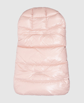 Moncler ENFANT Детский розовый пуховой конверт-кокон с логотипом J29511E000025963V
