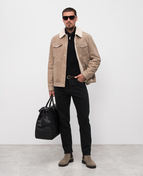 Brunello Cucinelli Чорні джинси з патчем логотипа M237UO1090