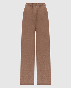 Loro Piana Коричневые брюки Valerio из льна. FAP3842
