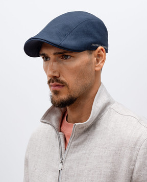 Brunello Cucinelli Синє кепі з вовни з логотипом MB4079961