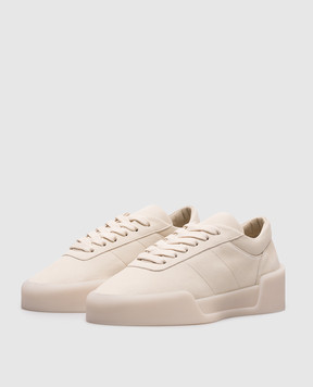 Fear of God Бежевые кроссовки Aerobic Low из нубука с логотипом FGE280101NUBw