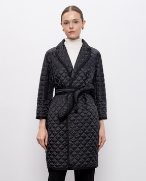 Max Mara Чорна стьобана куртка ARIANNA на запах ARIANNA