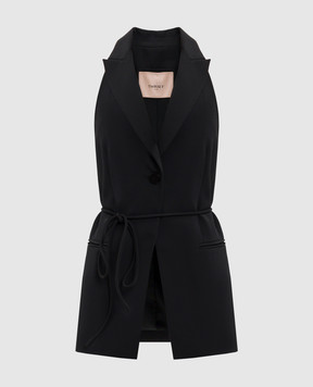 Twinset Черный жилет с логотипом 252TP2592