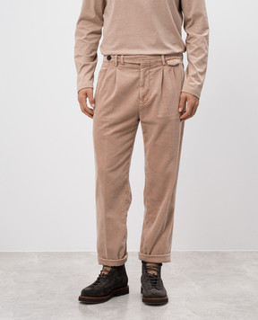 Brunello Cucinelli Бежеві вельветові штани M280DE1920