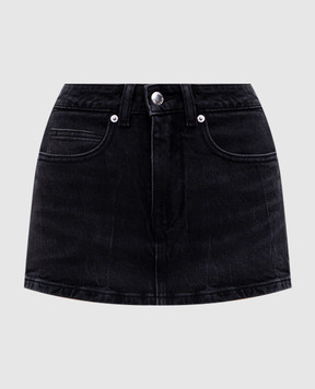 Alexander Wang Черная юбка-шорты с логотипом патча 4DC3245365