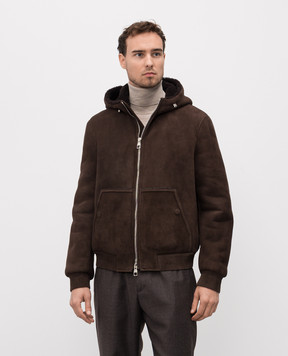 Brett Johnson Коричнева дублянка з капюшоном FW25L50ALPESP