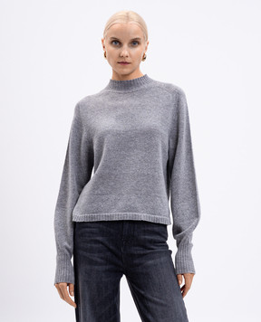 Twinset Сірий джемпер з вовни і кашеміру з люрексом 252TT3300