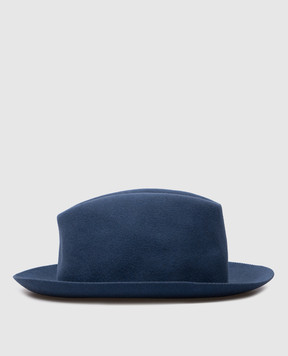 Borsalino Синій капелюх з логотипом 390330m