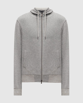 CAPOBIANCO Серая меланжевая спортивная куртка с логотипом 17M415DF004656GREY