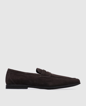 Canali Коричневые замшевые лоферы RB01107661210