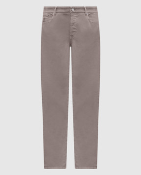 Brunello Cucinelli Сірі джинси з патчем логотипа M277PD3210
