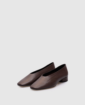 Aeyde Коричневые кожаные туфли FLGELR25BL18SS24953007