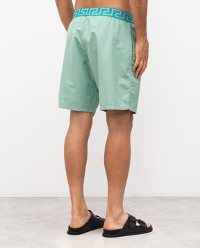 Versace Зеленые шорты для плавания Greca ABU010231A11120