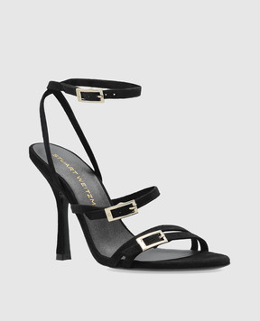 Stuart Weitzman Черные замшевые босоножки Georgie SK095