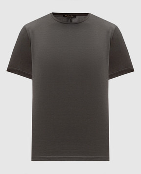 Loro Piana Сіра футболка Soft з шовком FAF6128