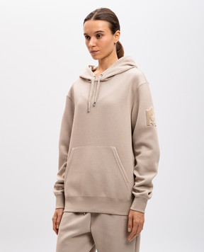 Mackage Бежеве худі с фактурним логотипом KRYSR