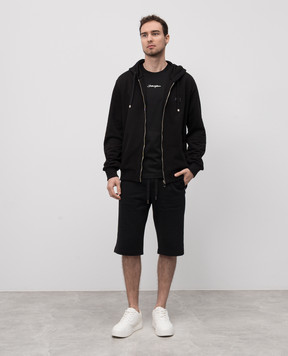 Dolce&Gabbana Чорна футболка з вишивкою логотипа G8RN8ZG7NUB