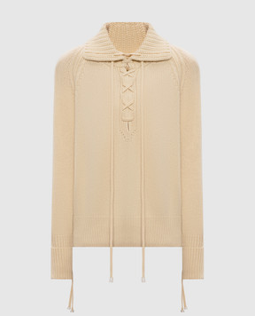 Ermanno Scervino Бежевий светр з кашеміру D475M716BHZ